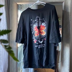 Oversized butterfly graphic tee